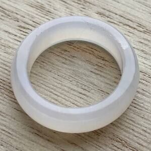 White Agate Crystal Ring Size 6.5 - #2